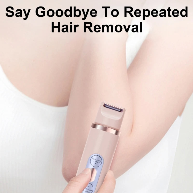 Painless Women’s Electric Hair Removal Shaver – Dual-Head Trimmer for Bikini, Legs & Underarms