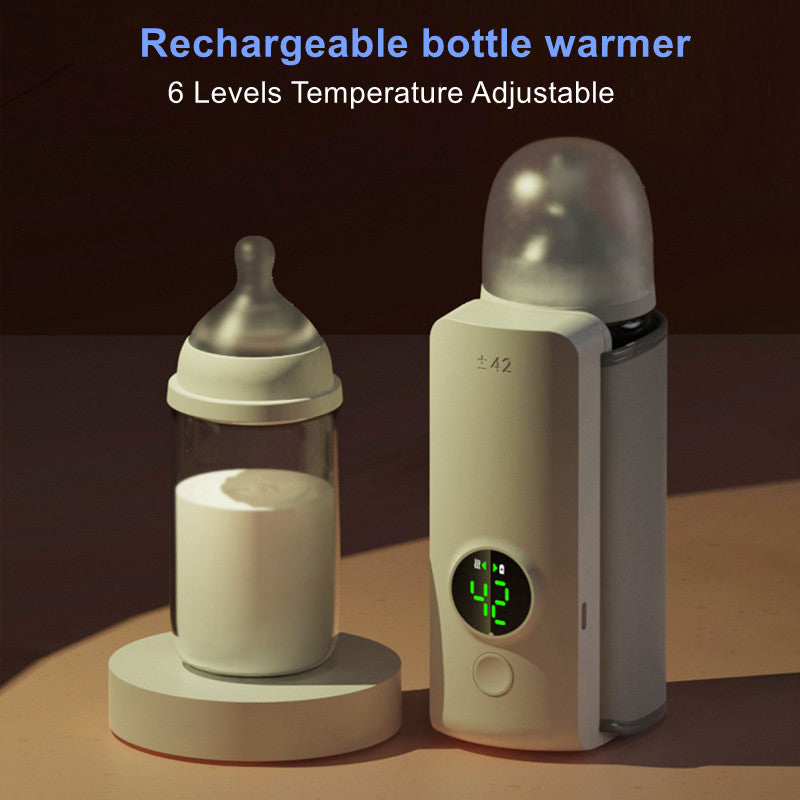 Portable Rechargeable Baby Bottle Warmer – USB Constant Temperature Heating Sleeve